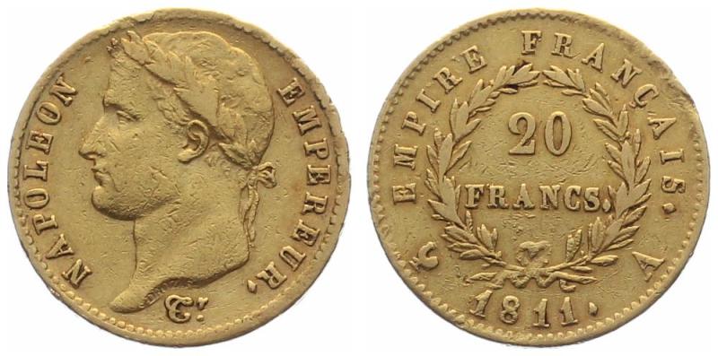 Frankreich 20 Francs 1811 A - Napoleon Empereur